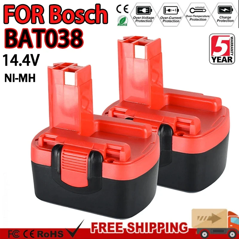 Bottool For Bosch 3500mAH 14.4V BAT038 Battery BAT040, BAT140, PSR 14.4VE-2, GSR 14.4 V, GDS , 35614,BAT041 Battery Power Tool