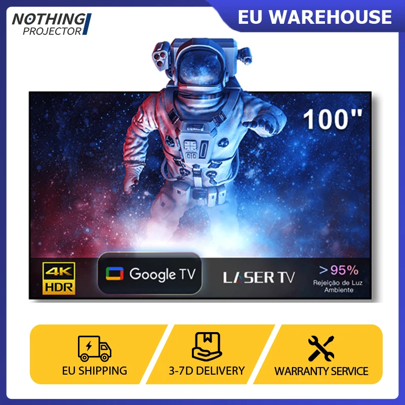 

Проекционный экран NothingProjector Fresnel 100 дюймов для домашнего кинотеатра с функцией подавления внешнего света для 4K лазерных проекторов с ультракороткой проекцией