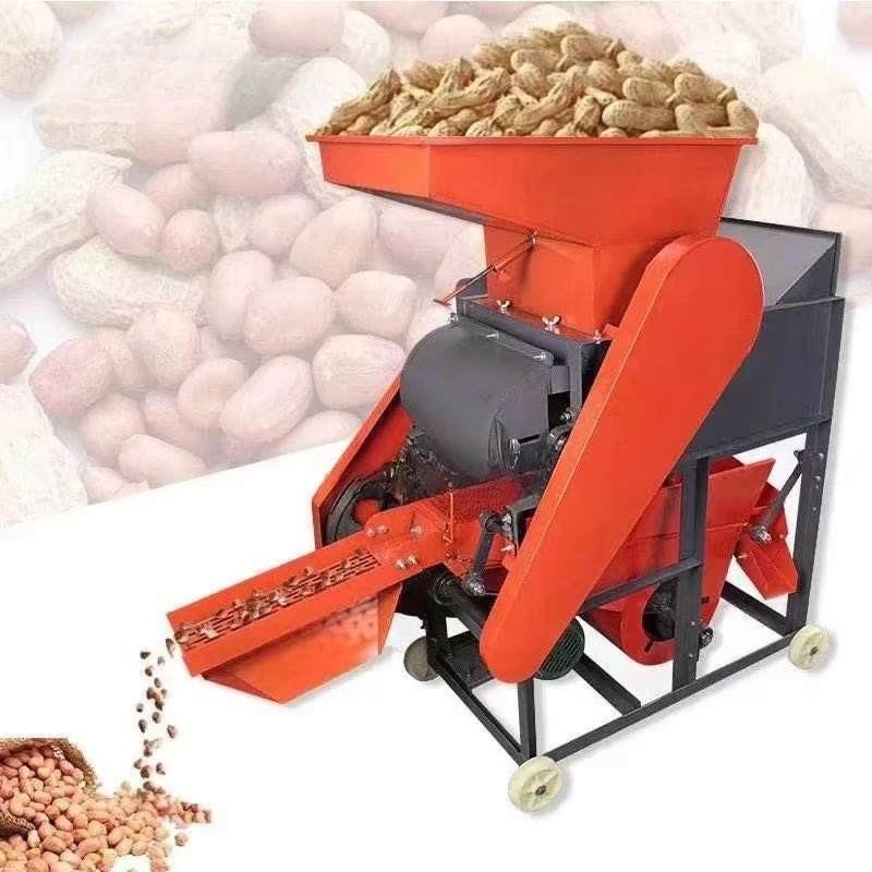Red Peeling Machine Special Seed Sheller Oil Tea Shell Breaker Peanut Thresher Groundnut Sheller Machine Dehuller Sachine