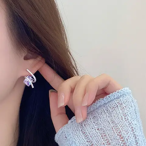 8 best sales बैंगनी बालियां - №6