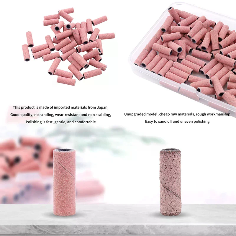 วงแหวนขัดเล็บขนาดเล็ก 3 มม. สำหรับเครื่องตะไบเล็บไฟฟ้า หัวเจียร 120/150/180/240 กริต สำหรับล้างเจลยาทาเล็บ อุปกรณ์ทำเล็บ