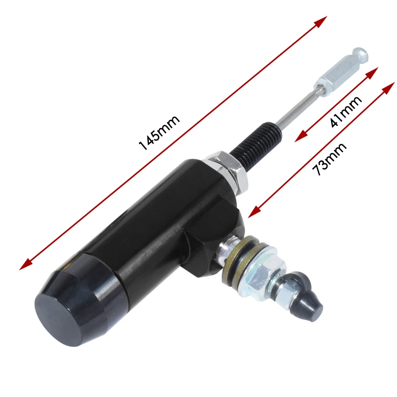 M10x1.25mm Universal Motorcycle Hydraulic Clutch Master Cylinder Rod Brake Pump Aluminum With 12.7mm 14mm Piston