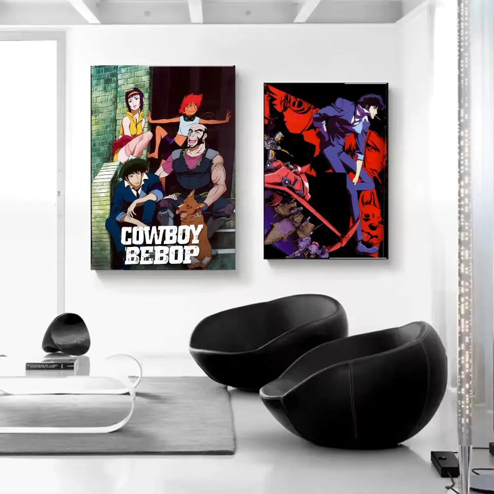 Anime Cowboy Bebop Poster Self-adhesive Art Waterproof Paper Sticker Coffee House Bar Room Wall Decor
