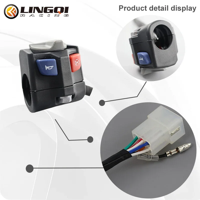 قطع غيار الدراجات النارية Flameout كاتب وقف التبديل ل الترابية دراجة الطرق غير الممهدة تشغيل/إيقاف ثلاثة وظيفة مفتاح بـزر دفع دراجة نارية الملحقات