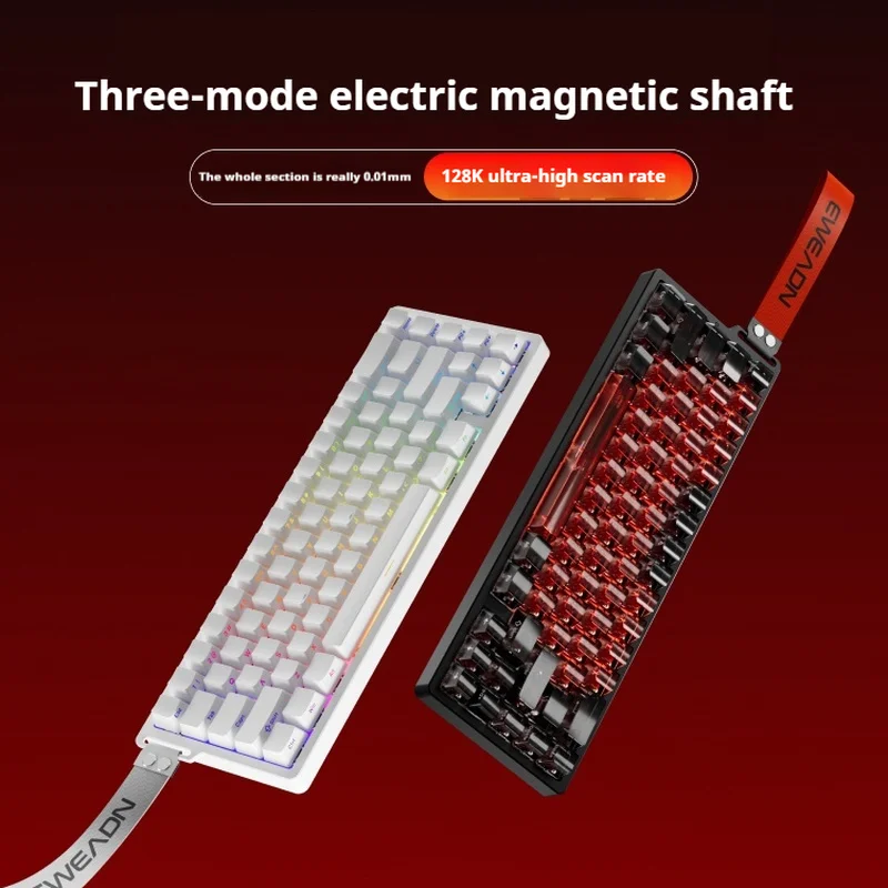 EWEADN Zap68 Pro Max Magnetic Switch Mechanical Keyboard Wireless Tri-Mode Gaming Customized Magnetic Jade Switch