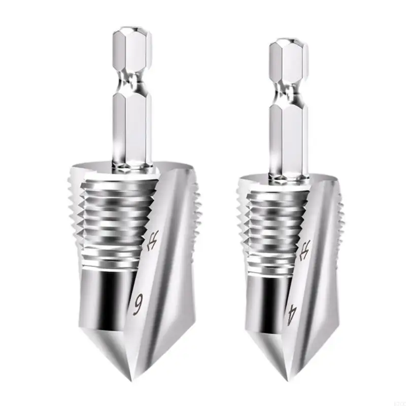 

E7CC Multifunctional Three Blade Tap Drill Bit Shank for Quick Thread Cutting and Hole Expansion in Plumbing Projects