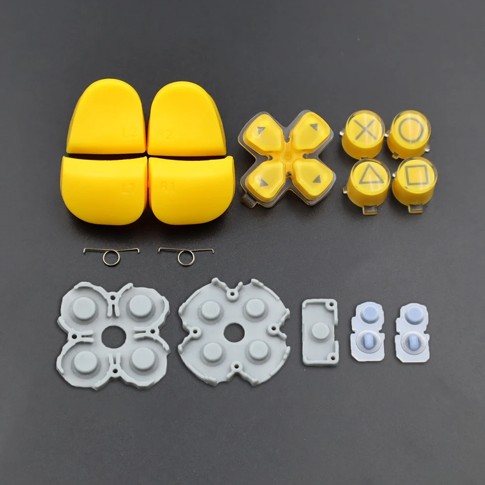 1Set Multiple Colors For PS5 V1 Controller BDM-010 L2 R2 L1 R1 Trigger Buttons With Springs D-Pad ABXY Button Conductive Rubber