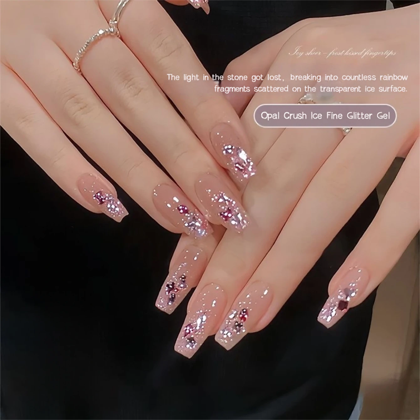 MIANEL 10ml Opal Crushed Ice Nagelgel 2026 Neues Internet-Trendprodukt Klares Feines Glitzer Hautaufhellendes LED-Nagelgel