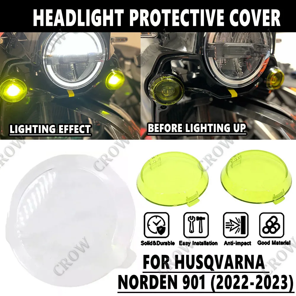 

Новинка для Husqvarna Norden 901 NORDEN 901 2022 2023, новый аксессуар для мотоцикла, ПК, прозрачный защитный чехол для фар Norden 901