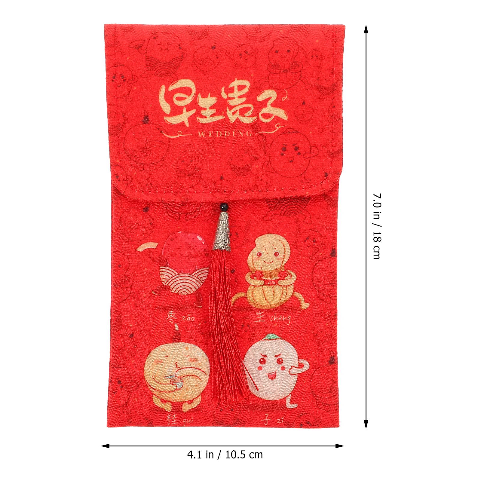 

Hand-painted Red Packet Fabric Envelopes Chinese Style Wedding Party Favors Wallet