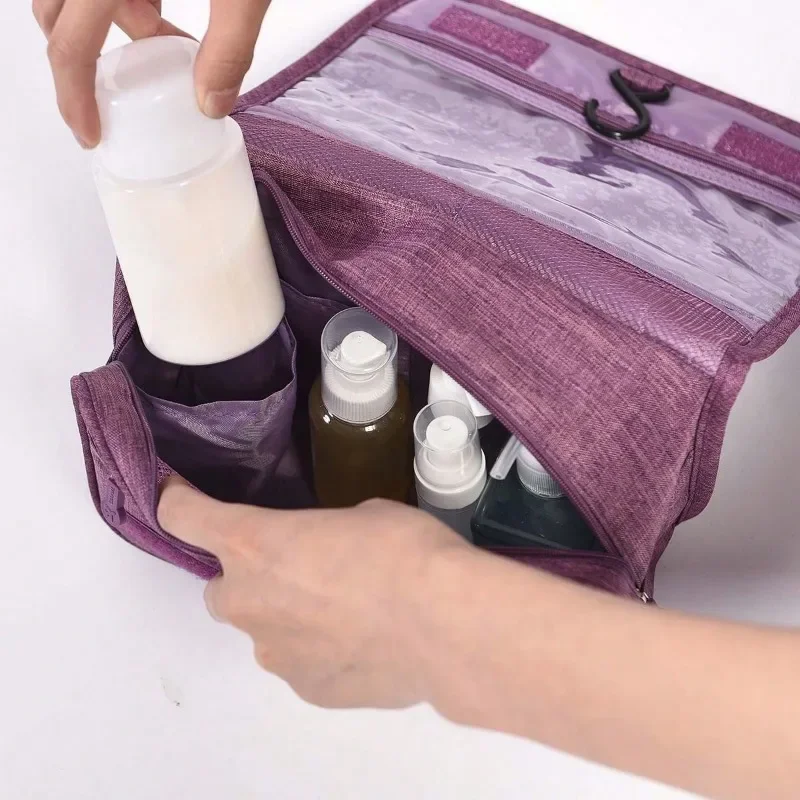 Borsa portaoggetti portatile in tessuto Oxford, borsa per lo smistamento di articoli da toeletta da viaggio impermeabile, borsa per cosmetici da donna, borsa per il lavaggio