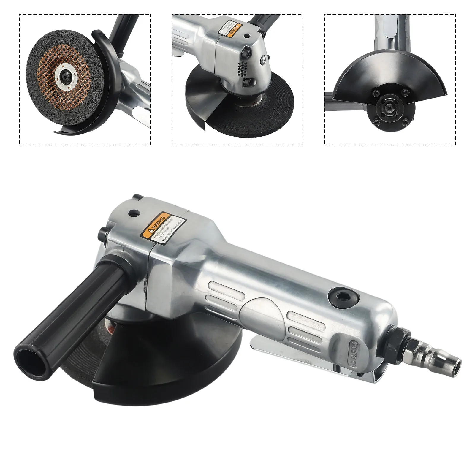 

Polisher Angle Grinder Spare Tools 0.8mpa 1/4inch 100mm 11000rpm Air Grinder Aluminium Alloy Assembly Grinding