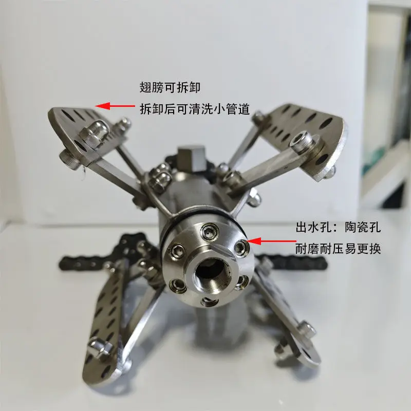 High-pressure cleaning and unclogging milling cutter nozzle, tree root pipe reamer, rotary nozzle, 3/8 chain, and chain swinger.