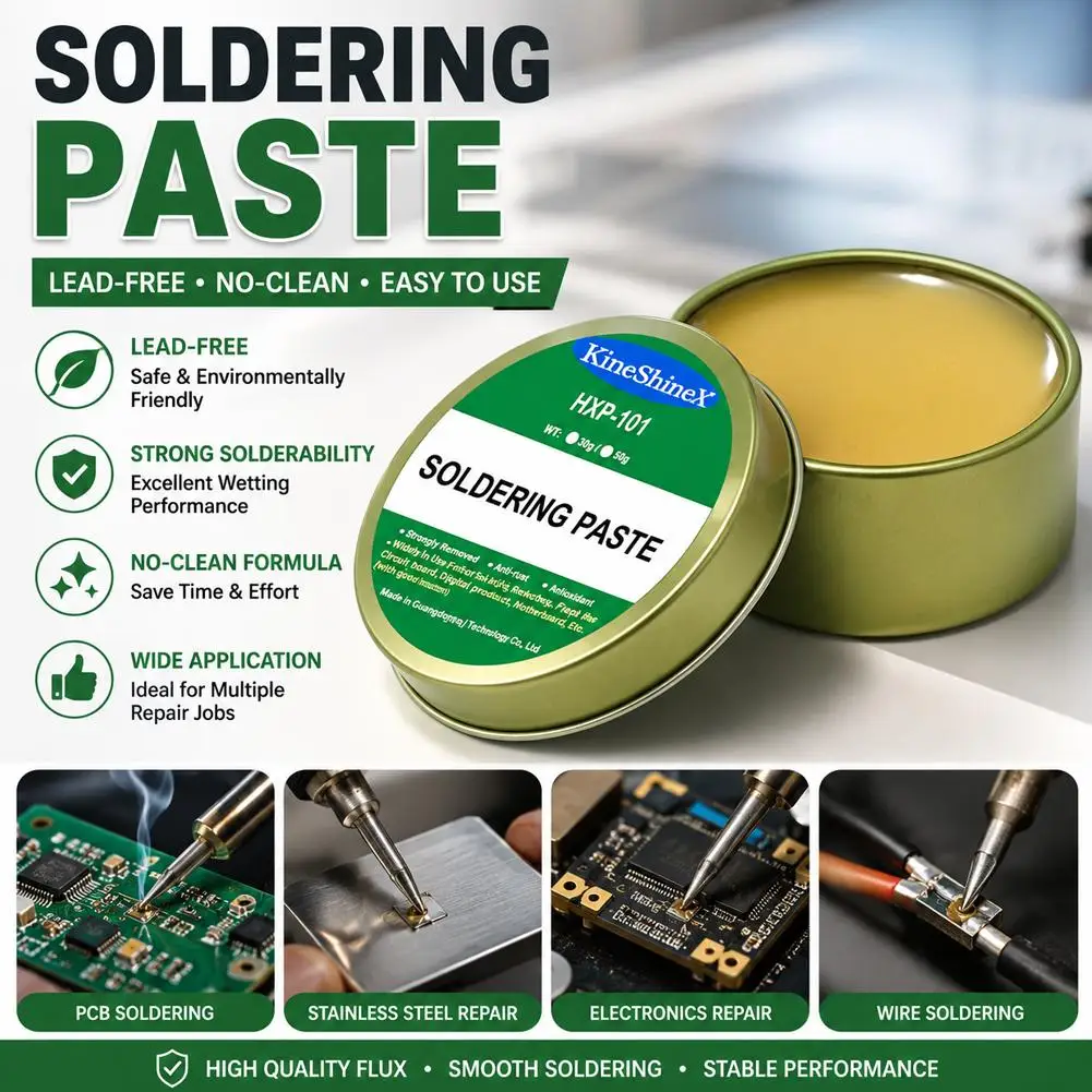 100g Soldering Paste Rosin Flux,Lead Free Easy Soldering Repair for Iron Sheet Stainless Steel Nickel, Soldering Wire Flux Paste