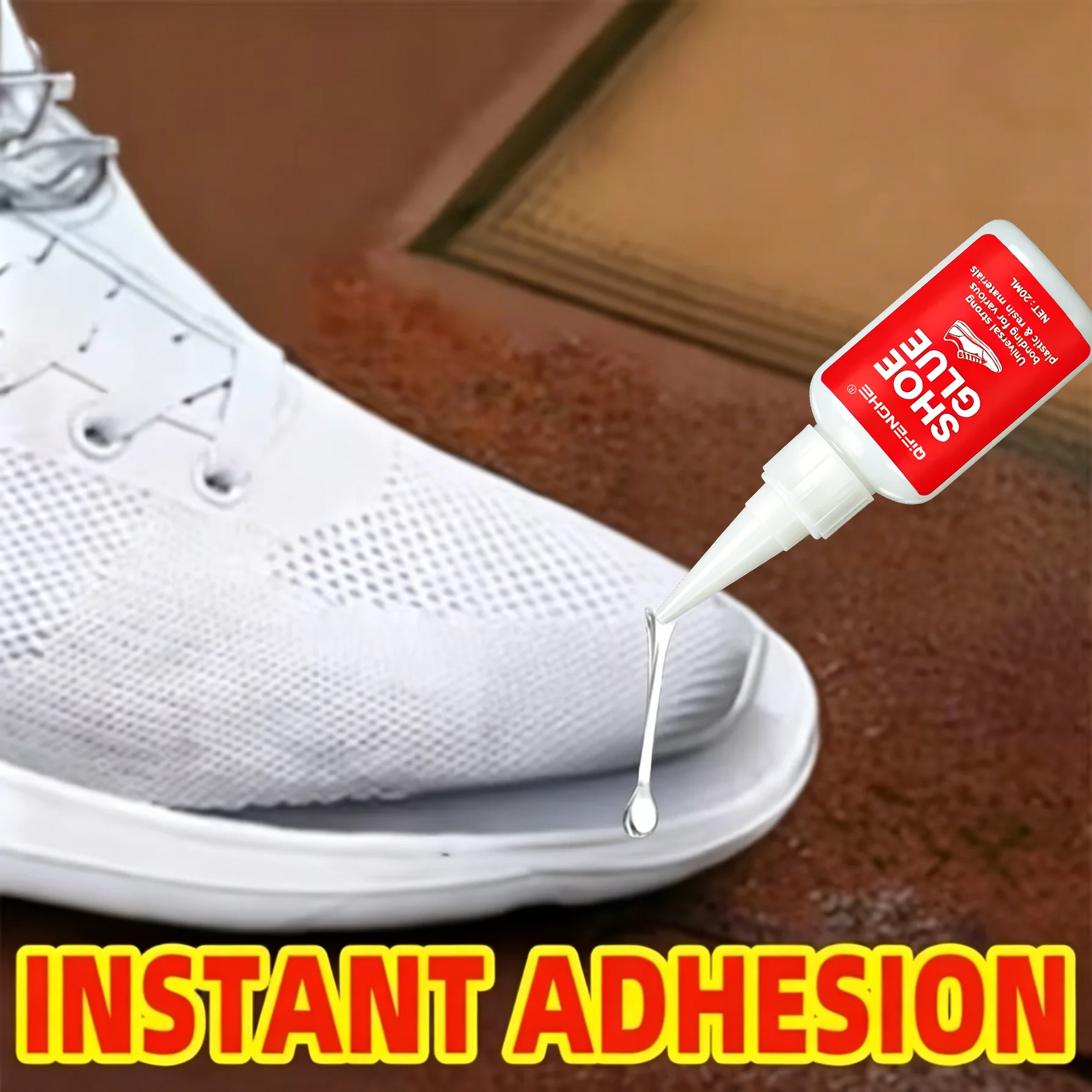 Shoe Glue Instant Adhesion, Strong Waterproof Shoe Repair Adhesive for Sneakers, Leather Shoes, Rubber Soles Fabric Footwear Fix