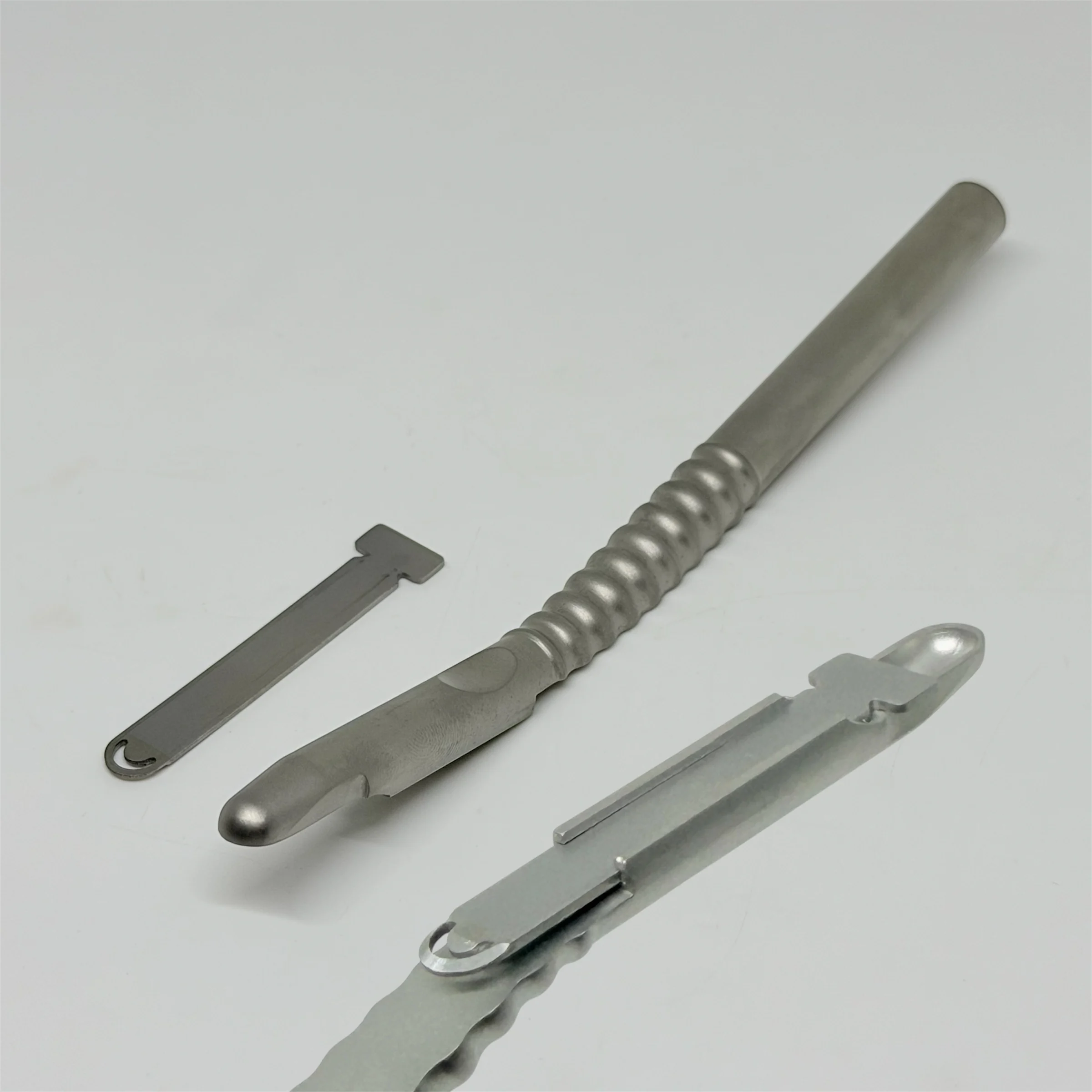 DENILK 1 Pcs Dental Implant Bone Scraper Instrument Stainless Steel Tool Surgical Collector Straight and Curved for Choose