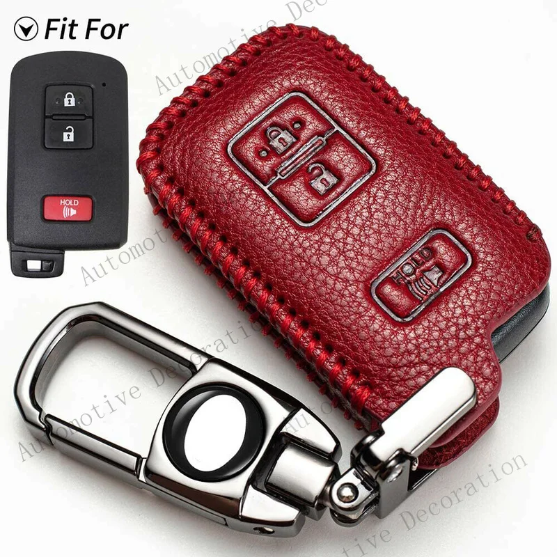 Z+ For Toyota 4Runner Tacoma Rav4 Prius Land Cruiser Retro Leather Car Key Fob Case