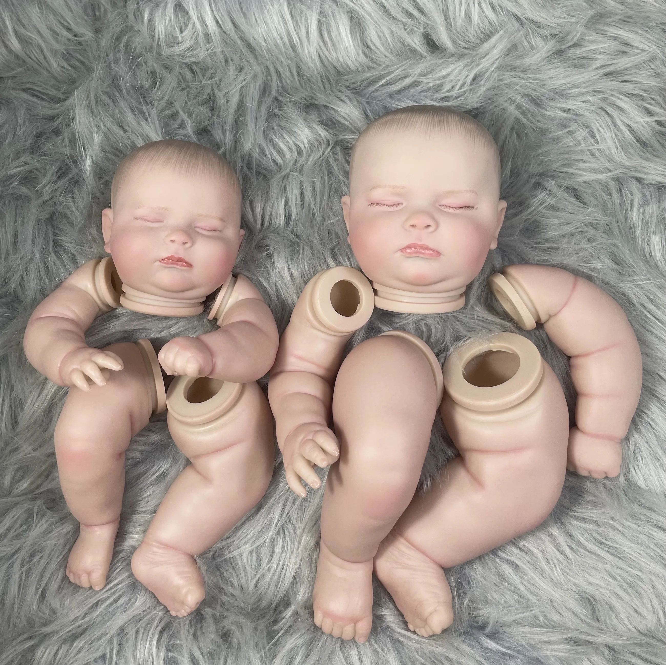 20/ 24 inch Chubby and Cute Already Painted Reborn Doll Kits with Rooted Eyelashes 3D Painted Skin Visible Veins DIY Mold