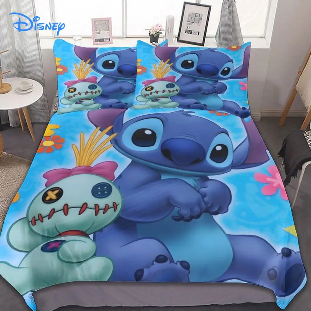 

Disney Lilo and Stitch Bedding Set Quilt Duvet Cover Comforter Pillow Case Bedclothes Children Kid Boy Bed Bedroom Set Covers