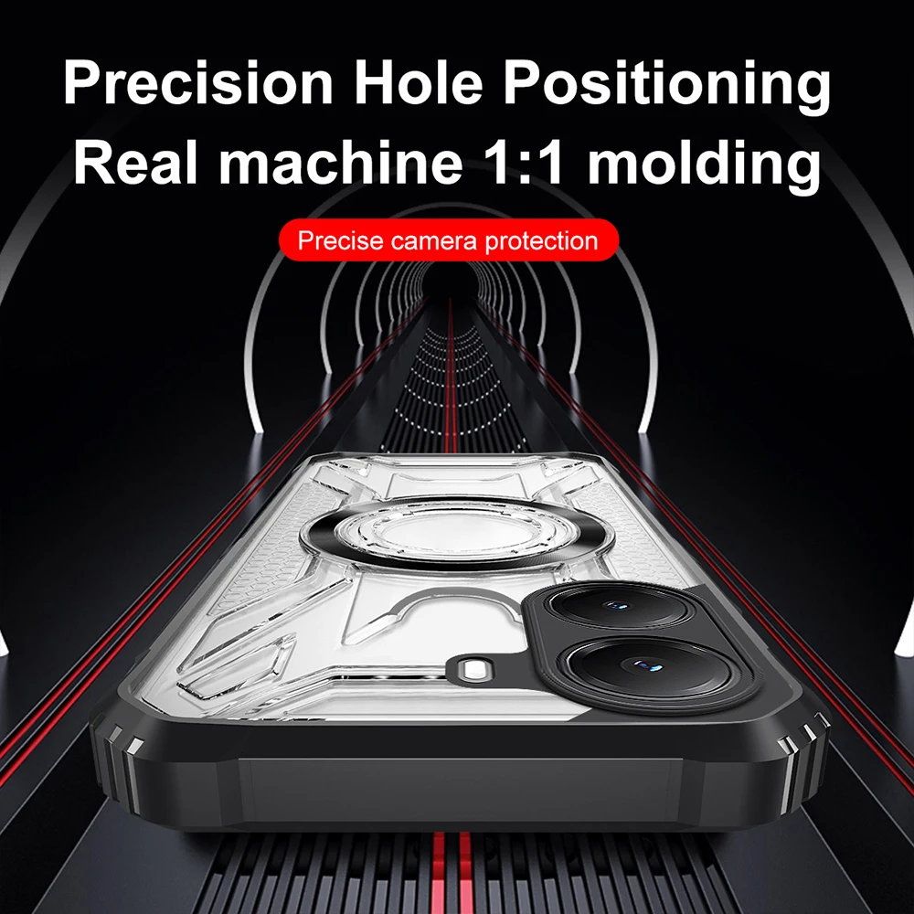 Magnetic Case For Xiaomi 17 Pro Max 13T Pro Transparent Airbag Four-Corner Drop Protection Anti-Drop Scratch-resistant Cover New - view 2