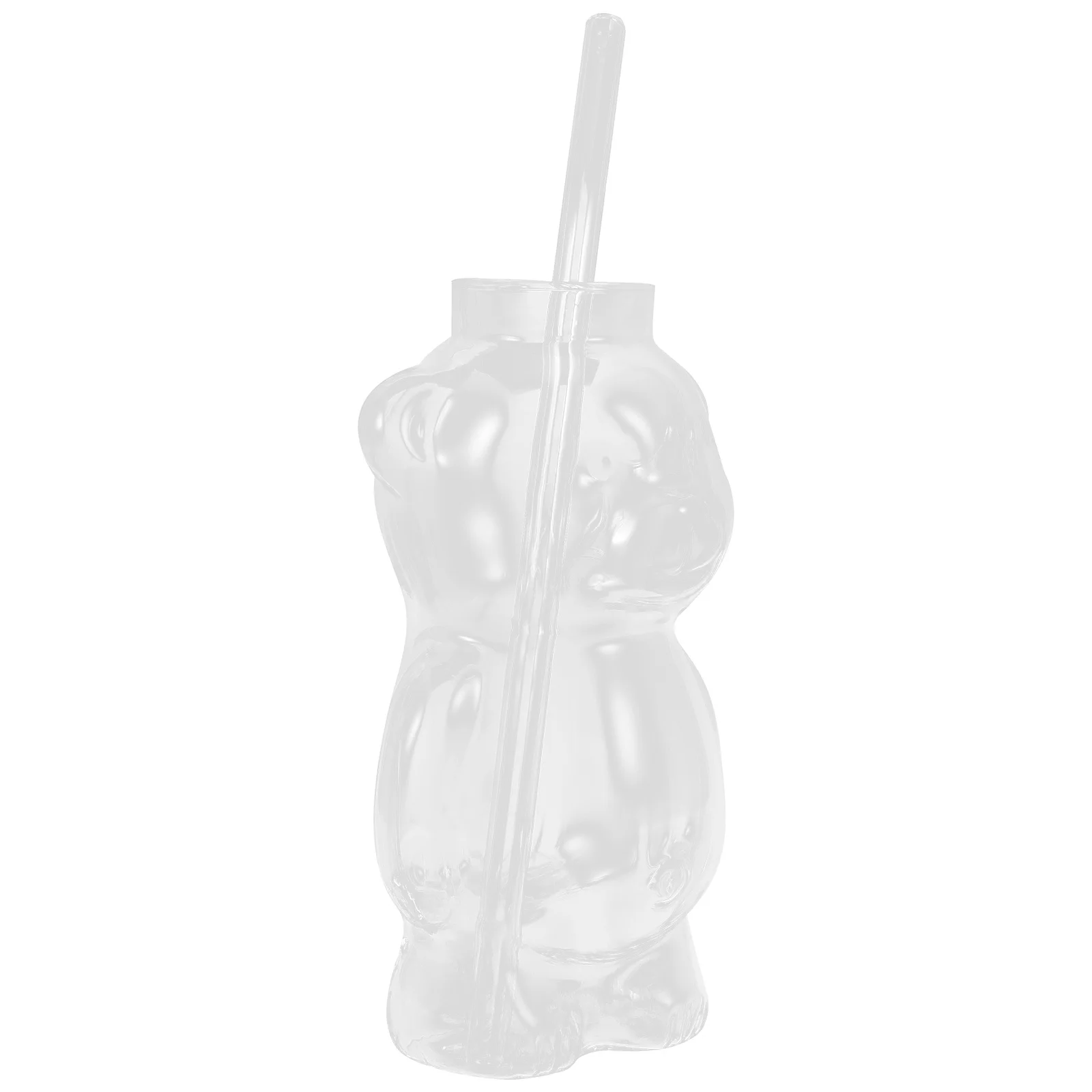 

Bear Shaped Glass Cup Cute Cartoon Drinking Vessel for Juice Wine Cocktail Milk Home Bar Restaurant Use Bear Glass Cup
