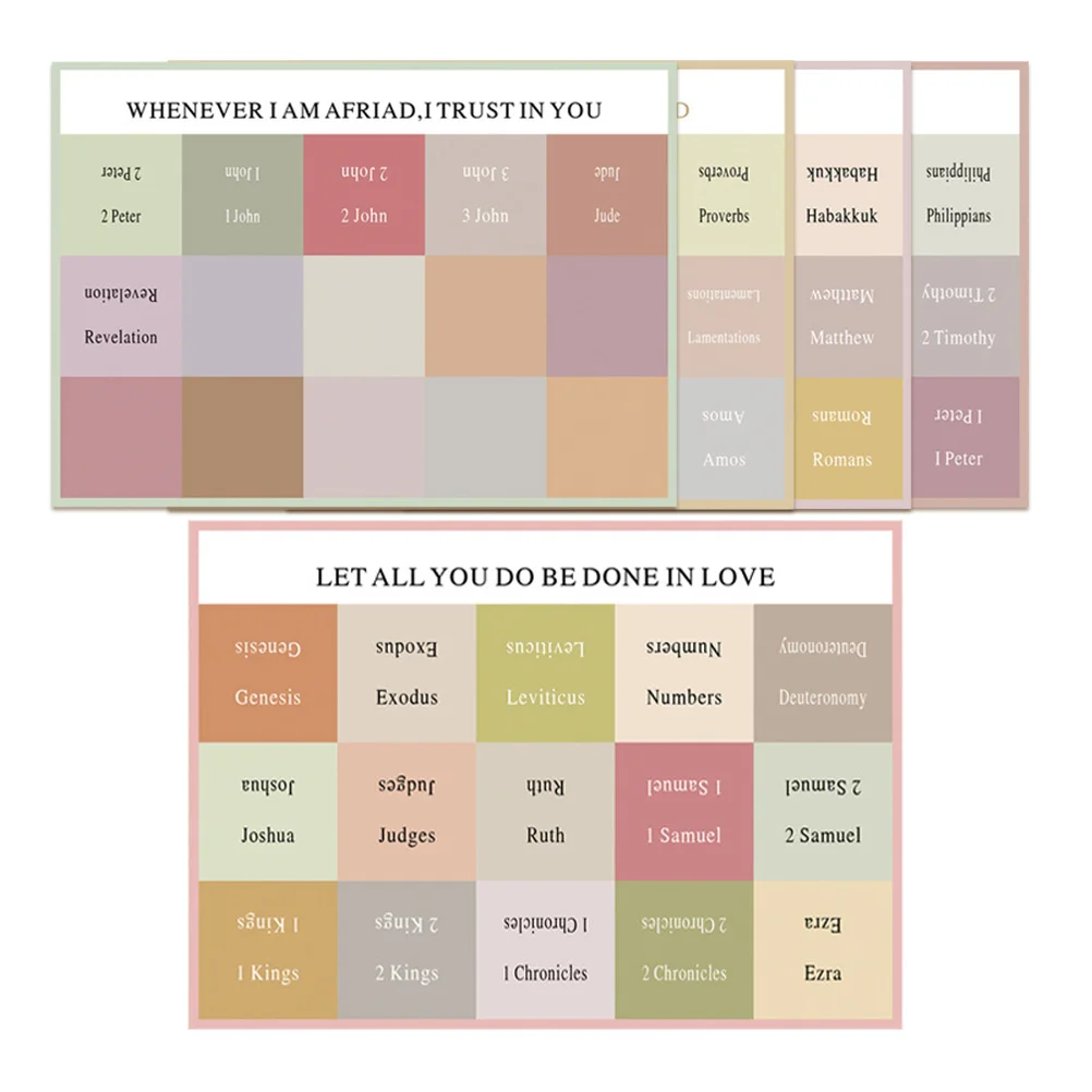 5 Sheets Bible Index Tags Study Tabs for Label Sticker Reading Pvc Self-adhesive Men Sturdy