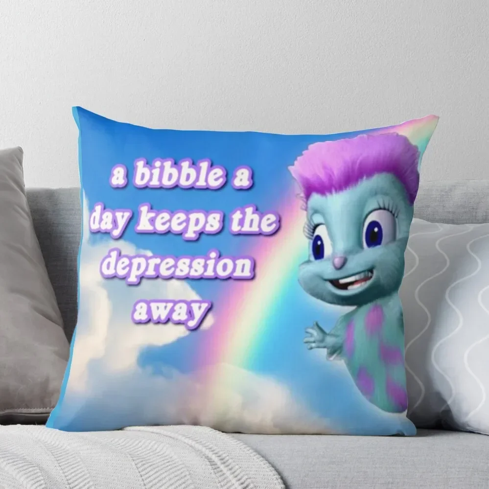 a bibble a days keeps the depression away Throw Pillow Cushion Child christmas cushions covers Pillow