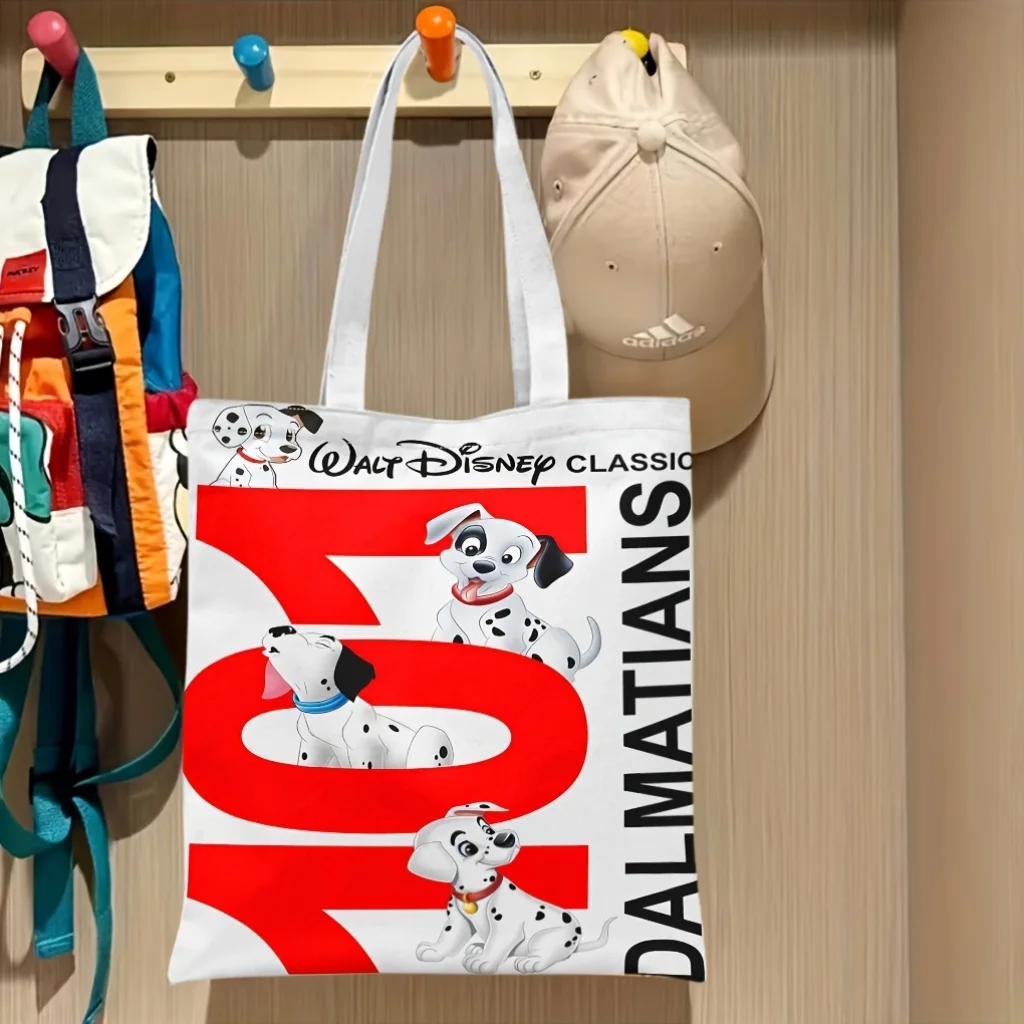 1pc Disney 101 Dalmatians Bold Number Print Tote Bag, reusab
