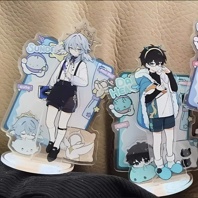 Honkai:Star Rail Boys' Dormitory Pajama Style  Acrylic Figure Stand Model Plate DIY Desk Decor Standing Sign Collection Ornament