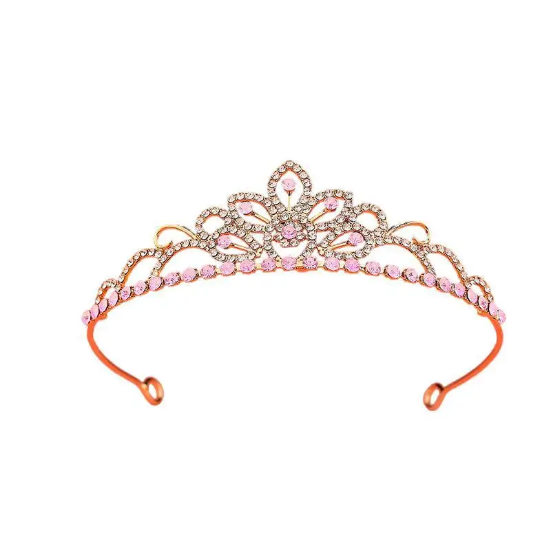Mädchen-Prinzessinnen-Tiara mit Strass und funkelnden Kristallen für Geburtstage, Hochzeiten und Blumenmädchen-Veranstaltungen – Detail 13