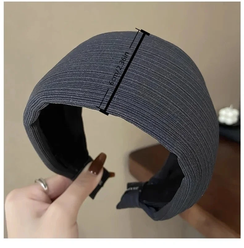 Dickes, breites Stirnband, rutschfester Haarschmuck für Frauen, goldener Haarreifen, schlichtes Design, Haarband, Haarbänder für Mädchen – Detail 1