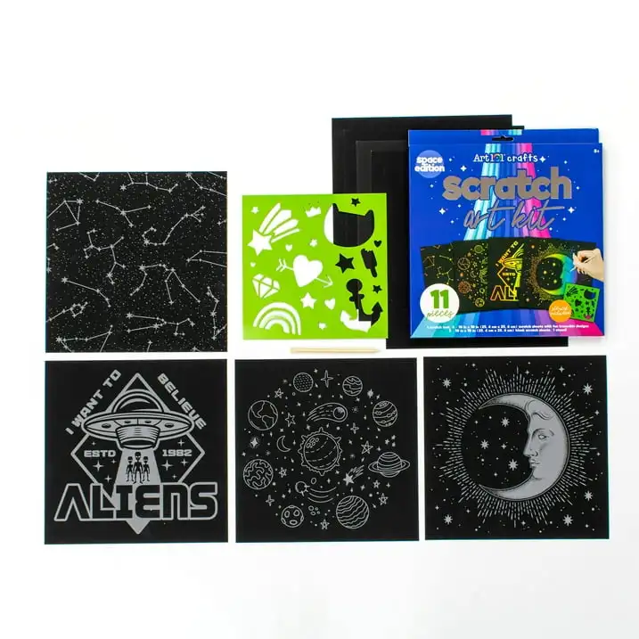 Art 101 Scratch Art 3 Pack Kit for Children to Adults