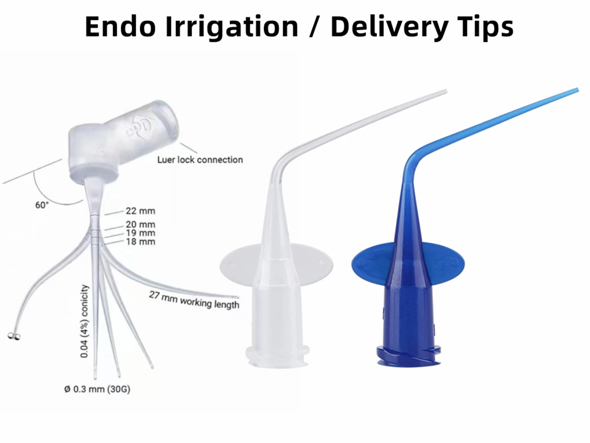 50 szt. Stomatologiczna strzykawka jednorazowych końcówek do nawadniania endodontycznego igły do płukania kanału korzeniowego