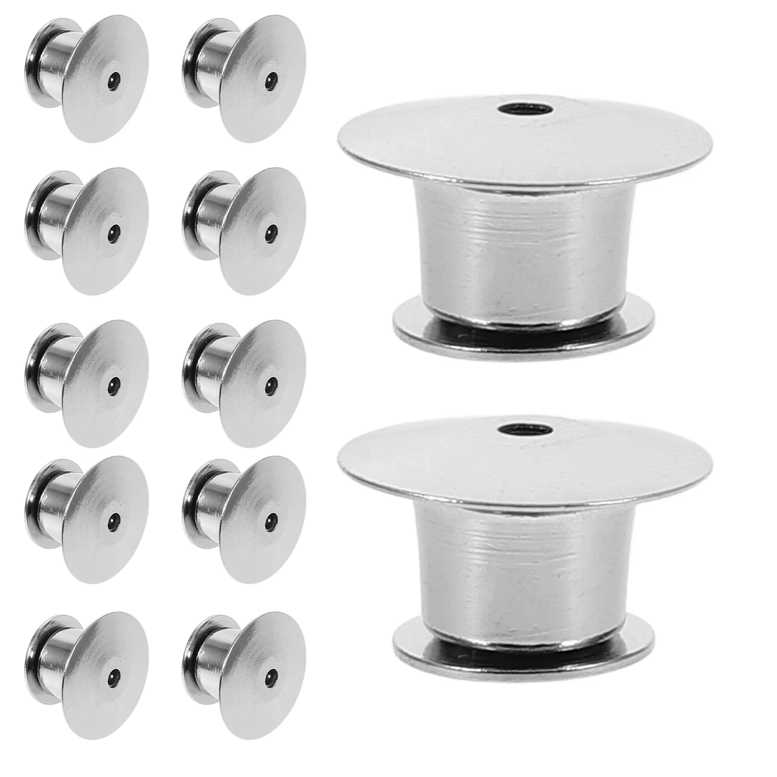 

30pcs Metal Locking Pin Keepers Compact Backs Daily Use Clutch Replaceable Silver Brooch Supplies Pin Tack Jewelry Craft