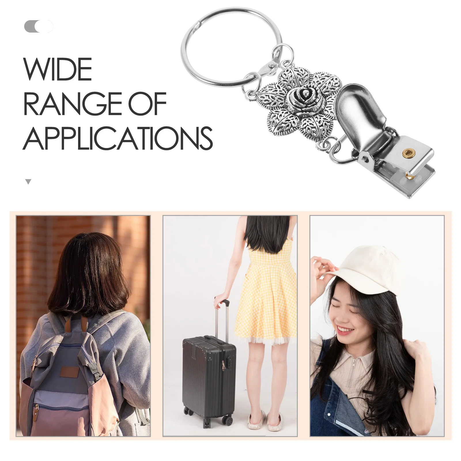 

Holder Clips Travel Hat Clips For Handbags Sun Hats Outdoor Zinc Alloy Hat Clamps Secure Accessories For Bags Backpacks