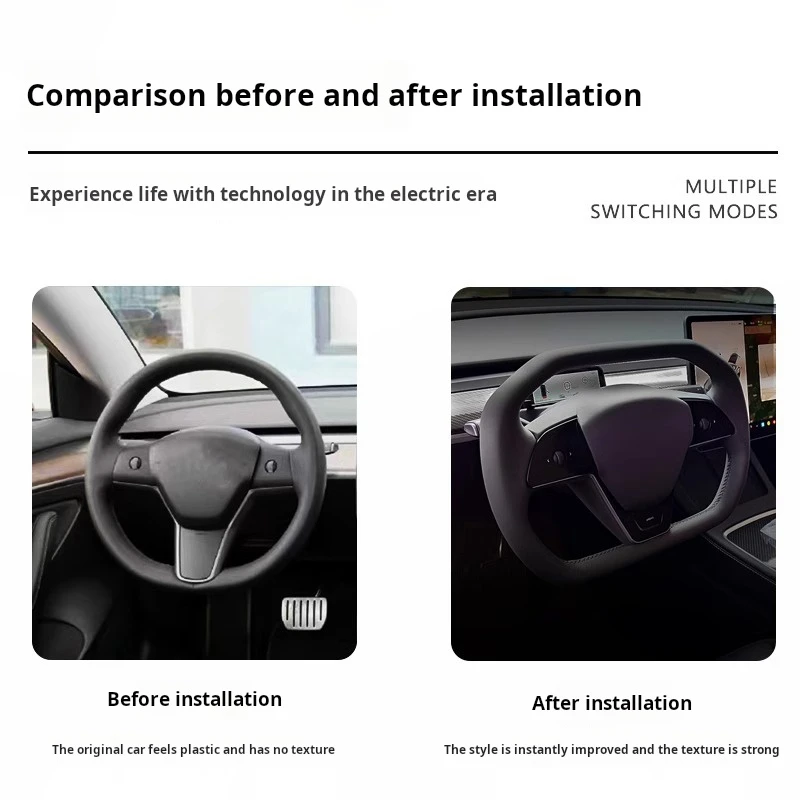 عجلة قيادة رياضية مخصصة سداسية عالمية معدلة على الطرق الوعرة لطراز تسلا 3/Y وشاحنة بيك اب مخصصة