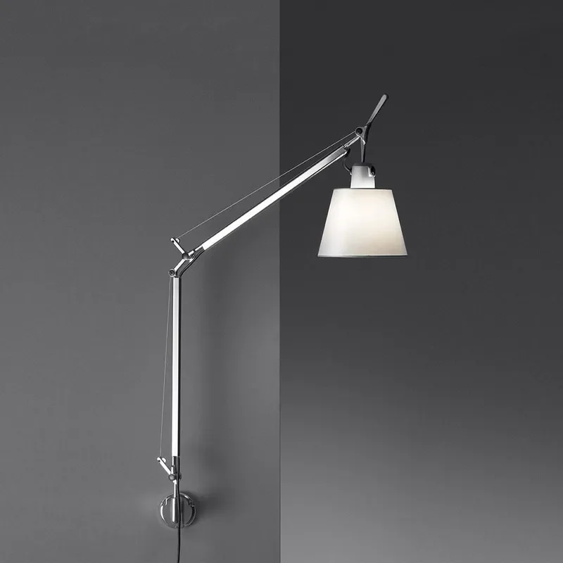 Nordic Modern Wall Lamp Medieval Style Telescopic Reading Light for Living Room Bedroom Study Bedside Decor Rocker Arm