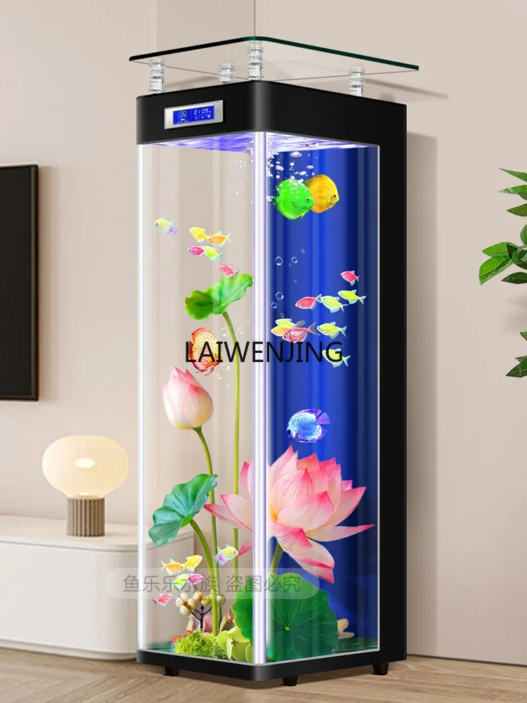 

MJY new household floor-to-ceiling vertical integrated molding ecological self-circulation no-change aquarium