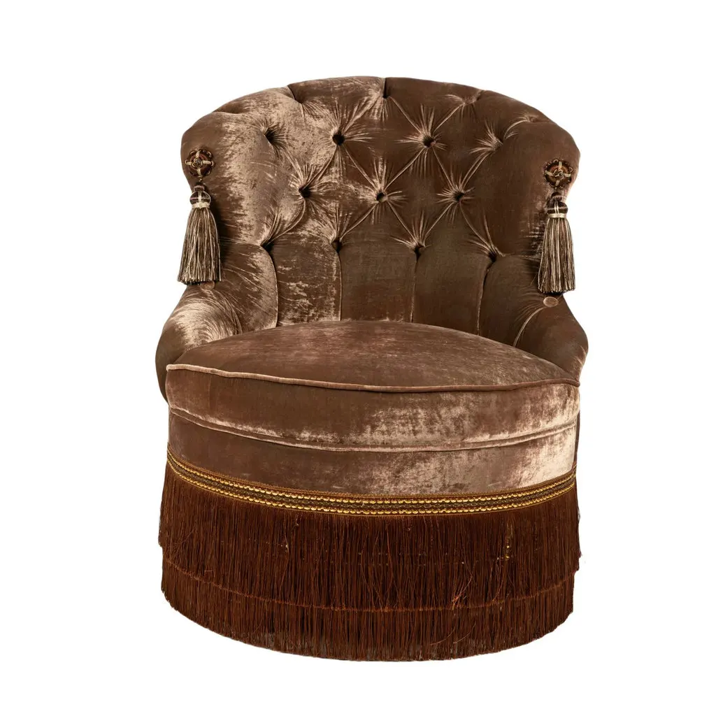 #Luxury LivingRoom Fringe Tassel Accent Chair Restaurant Dining Room Banquet Chairs Wooden Vanity Chair for Events Wedding Party