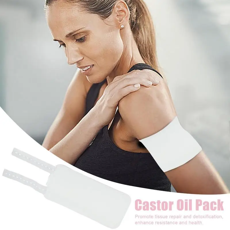 Castor Oil Pack Wrap Compress Pad Caster Oil Pack Waterproof And Reusable Castor Oil Packs For Calf And Aid Sleep