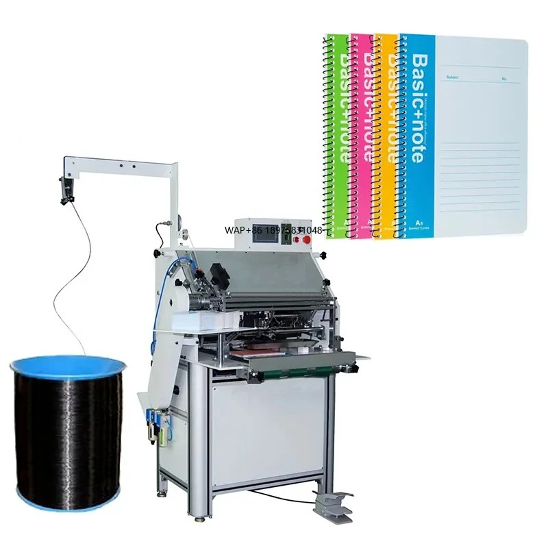 Semi Auto Single Wire Coil Notebook Binding Machine Calendar Spiral Wire Binding Machine