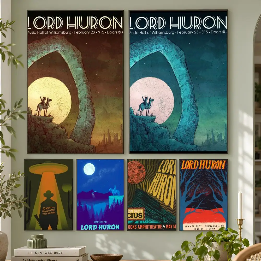 L-Lord H-Huron Band Vintage Poster Wall Art Home Decor Living Room Bedroom Office Dorm Apartment Gift