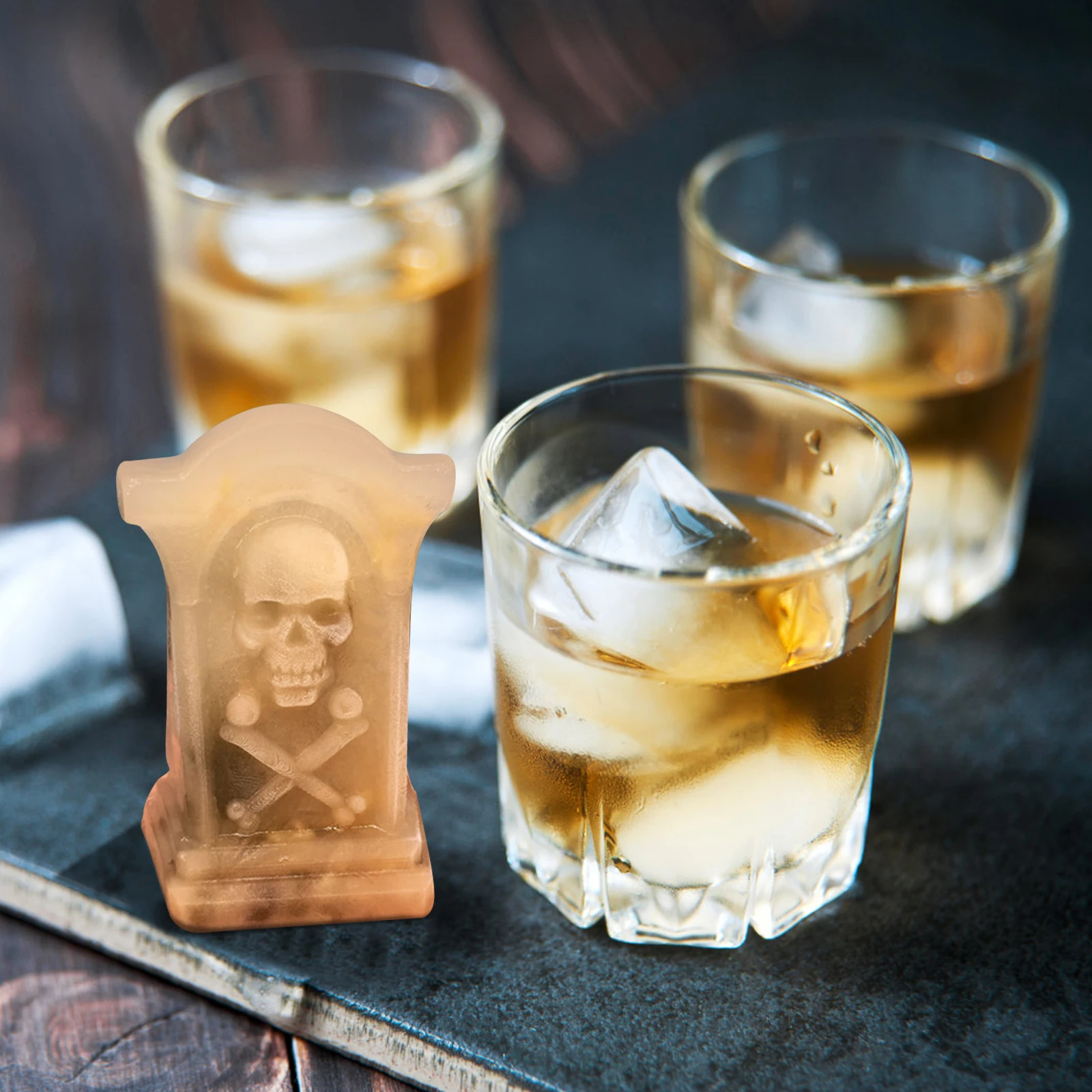 

Ice Box Cube Tray Halloween Coffin Mold Funnel Homemade Silica Gel Molds Maker Candy