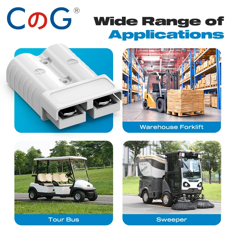 CG 2/4 PCS 175A Gray Connector 1/0AWG 12-36V Battery Quick Connector Disconnect Wire Plug Kit for Cable RV Truck Winch