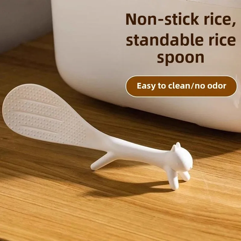 Standing Squirrel Rice Spoon, Food Grade Non Sticky Rice Shovel, New Table Decoration