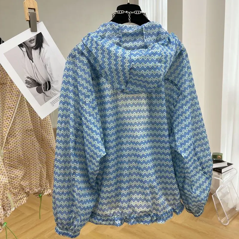 Abrigos con capucha y cremallera para mujer, ropa informal holgada de manga larga con bolsillos y estampado minimalista para viaje, novedad de verano