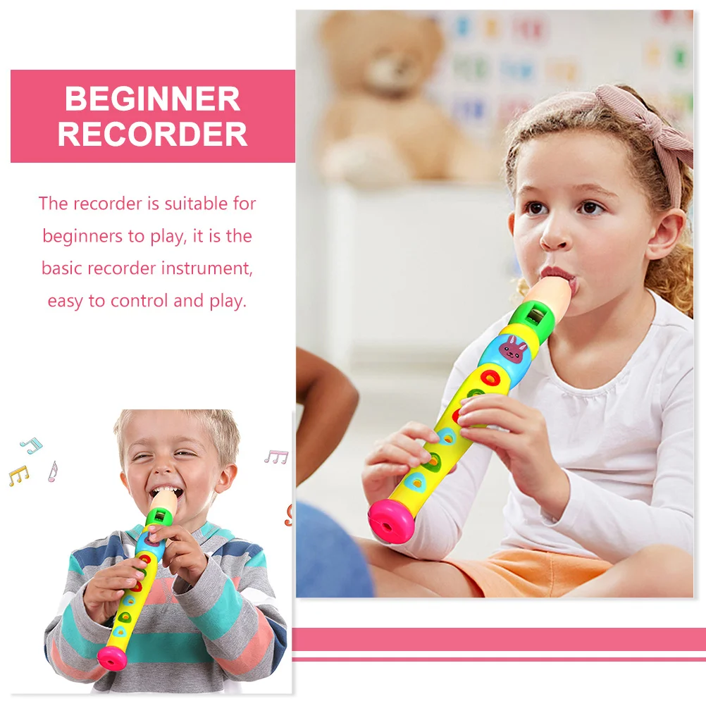 2 Pcs Kids Musical Instruments Six-hole Clarinet Flute Wooden Children Toy Beginner Practice Wind