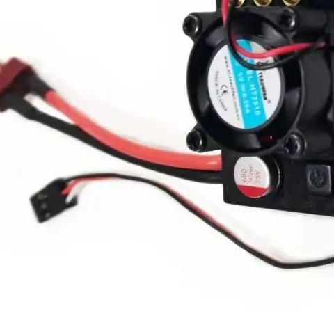 45A Brushless ESC Speed Controller 2S 7.4V LiPo, Electronic RC Car ESC with Cooling Fan for 2838 2840 2845 Motor