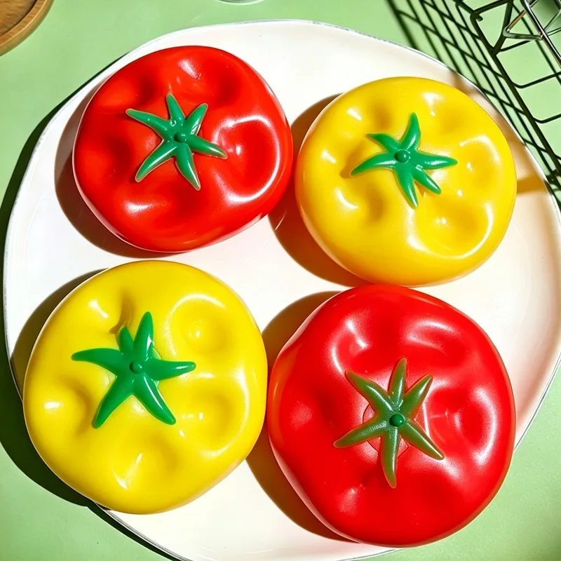 Kokosnussöl-Tomaten-Quetschspielzeug, weicher, realistischer Tomaten-Stressball, Quetsch-Stressball zur Stresslinderung, Partygeschenke, Quetsch-Stress-Geschenke – Detail 5
