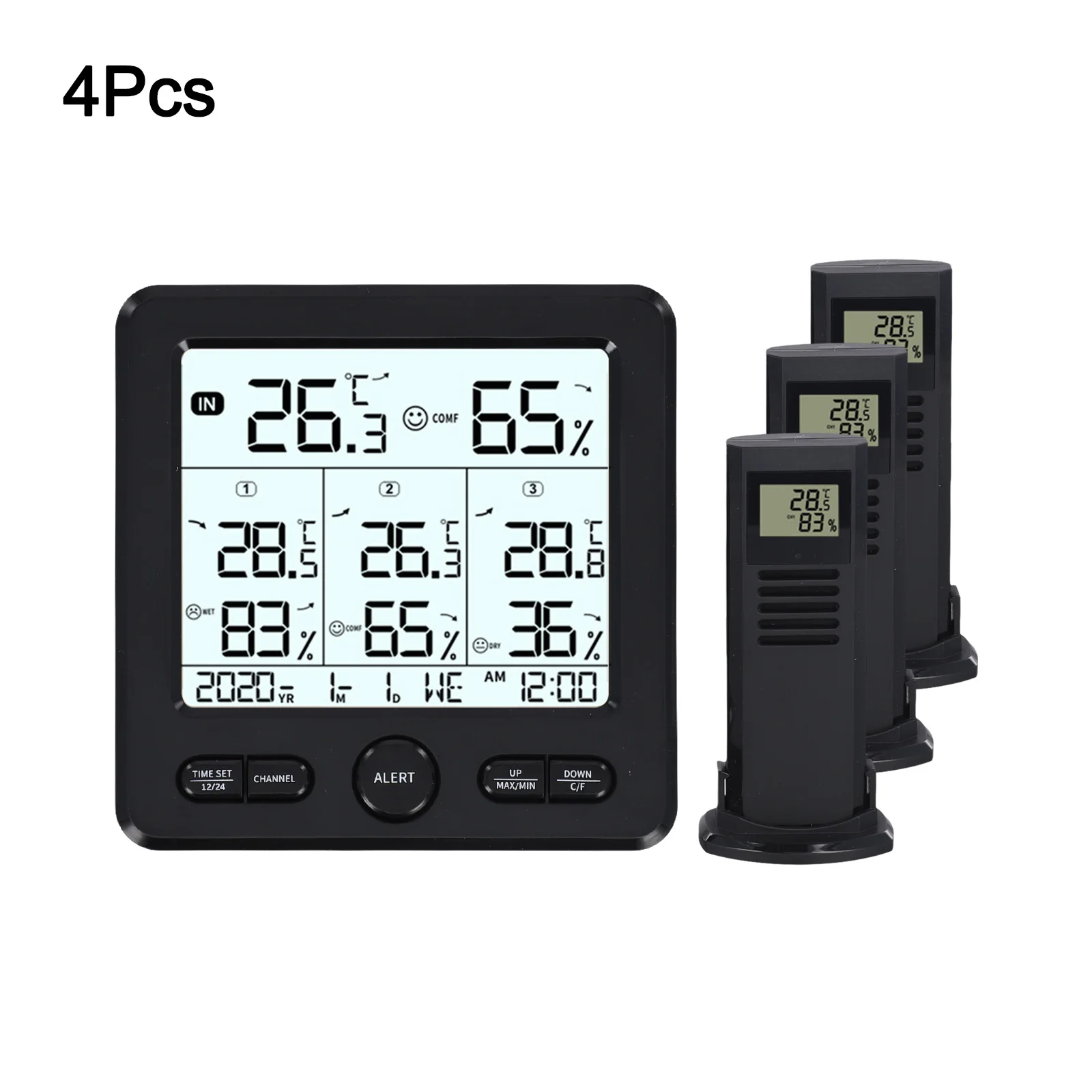 Indoor Outdoor Thermometer Digital Weather Station Accurate Temperature Measurement Compact And Portable Easy-to-Read Display